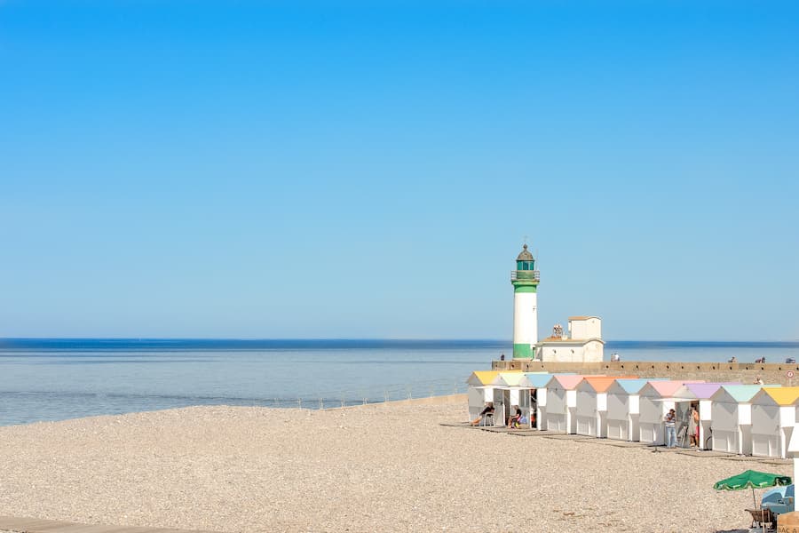 Plage de galets du Tréport - Camping le Marqueval